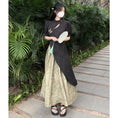 Load image into Gallery viewer, [MEIYI Series] ★China style dress★ Large size dress, fake layered, short sleeves, slimming, black, black
