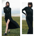 Load image into Gallery viewer, [Daiseiryusu Series] ★Skirt★ Long length slim bottoms wrap skirt sexy simple black black plain
