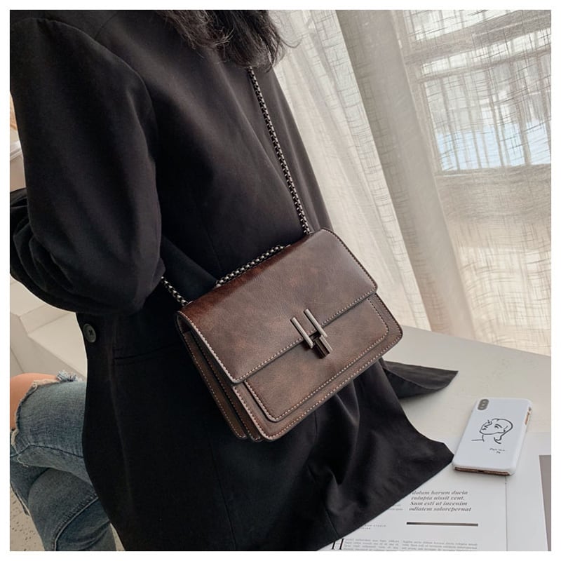 [2060 Series]★Shoulder Bag★ 4color Retro Chain Bag Easy to Match for Commuting, Dates, PU