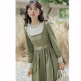 Load image into Gallery viewer, [Ali Series]★Chinese style dress★ Embroidery long sleeve dress Women's Switchable Easy to match Cute Green
