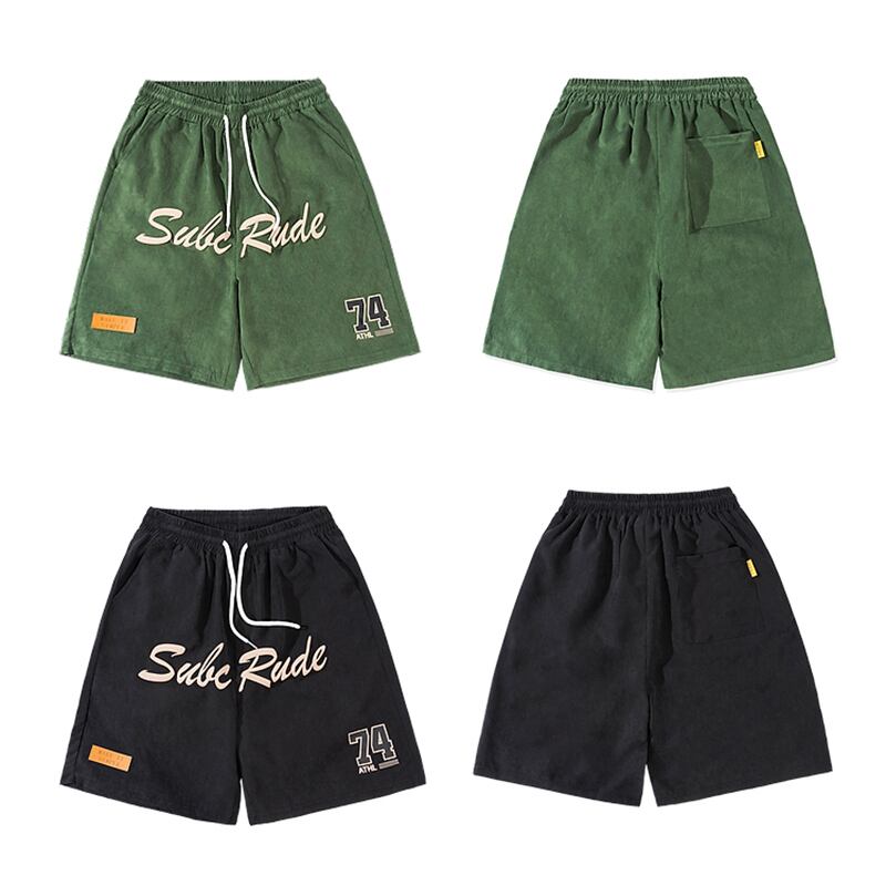 [51XIHA Series] ★Shorts★ 2color Bottoms Short Length Pants Unisex Men's Sports Style Green Black