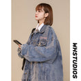 Load image into Gallery viewer, [CHAOMEICHEN Series] ★Jacket★ 2color outer denim jacket unisex men's jeans alphabet fashion
