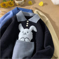 Load image into Gallery viewer, [Emeisa Series] ★Sweater★ 3color Knit Tops Unisex Men's Rabbit Cute POLO Neck
