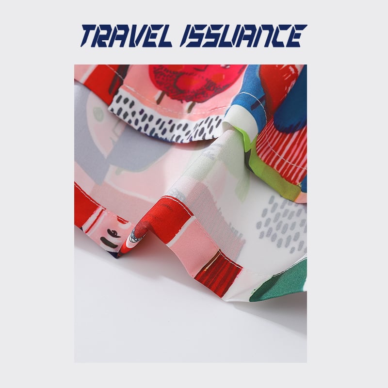 [TRAVEL ISSUANCE Series]★Shirt★ Aloha shirt, Okinawa, Hawaii, tops, beach, short sleeve shirt, unisex, men's, unique