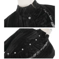 Load image into Gallery viewer, [Da Qinglong Shu Series] ★China style dress★ Improved cheongsam dress velvet long length black black improves temperament
