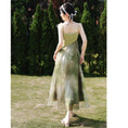 Load image into Gallery viewer, [Az Suna Series]★Setup★ Thin outerwear + hanging dress, Republic style, Green, Improves temperament, Wedding
