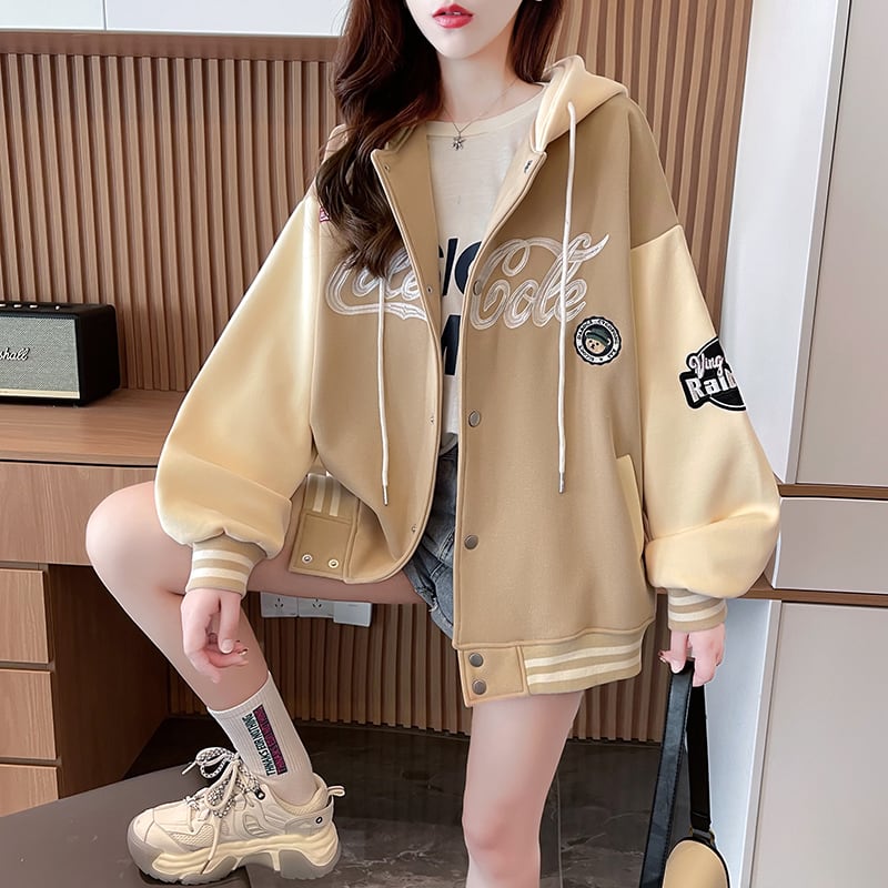 [QCYP Series]★Jacket★ 2color Outerwear Stadium Jacket Black Brown Stylish Commuting Date Casual