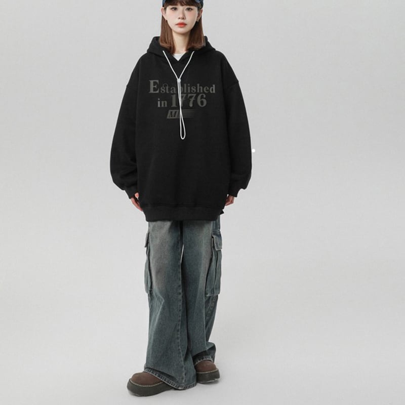 [Fujiiman Series] ★Parker★ Fleece lining 5color tops Unisex Men's Wine Red Navy Black Gray Coffee color