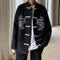 Load image into Gallery viewer, [PVPVPV Series] ★China Style Outer★ Jacket Unisex Men's China Button Dragon Black White
