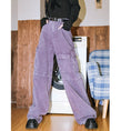 Load image into Gallery viewer, [Kokaisha --- Purple light radio series]★Casual pants★Bottoms Pants Easy to match Original Purple
