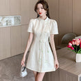 Load image into Gallery viewer, [LINXIAOXIAN series] ★China style dress★ 2color improved cheongsam dress cute short sleeve summer clothes
