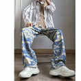 Load image into Gallery viewer, [AIMAKOU Series] ★Denim Pants★ Bottoms Pants Unisex Men's Print Large Size Blue Blue
