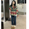 Load image into Gallery viewer, [Tachibana Koju Series] ★Sweater★ 2color knit tops Christmas rhombus cute fashion
