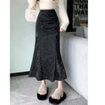 Load image into Gallery viewer, [Women's University 18 Series]★Skirt★ 2color Bottoms Slimming Mermaid Skirt Black Black Brown
