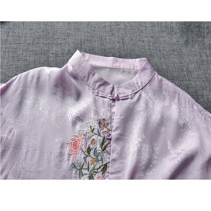 [Qing Series]★China style tops★ 4color shirt, summer clothes, spring clothes, embroidery, long sleeve shirt, improves temperament, cute