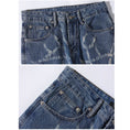 Load image into Gallery viewer, [BIGEMAN Series]★Denim Pants★ Unique Bottoms Trousers Men's Large Size Distressed Blue Blue
