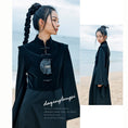 Load image into Gallery viewer, [Da Qinglong Shu Series] ★Chinese style dress★ Fake layered Chinese clothing slimming black black original
