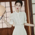 Load image into Gallery viewer, [BAIRIMENG Series] ★Chinese style shirt★ Short sleeve tops, summer clothes, improves temperament, improved Hanfu, Hanfu tops, commuting
