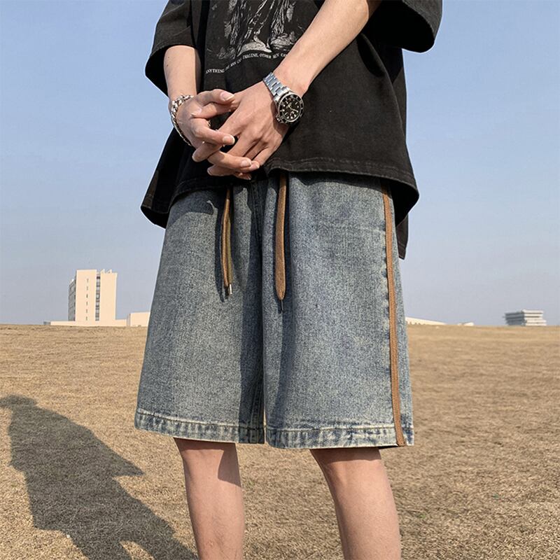 [QISHE Series] ★Shorts★ Denim pants 2color Casual Unisex Men's Simple Easy to match