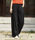 Load image into Gallery viewer, 3color Chinese Style Gaucho Pants Wind Pants Bottoms Long Length High Waist Elastic Waist
