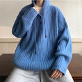 Load image into Gallery viewer, [Emeisa Series] ★Sweater★ 3color Knit Tops Unisex Men's Hooded Vertical Striped Casual
