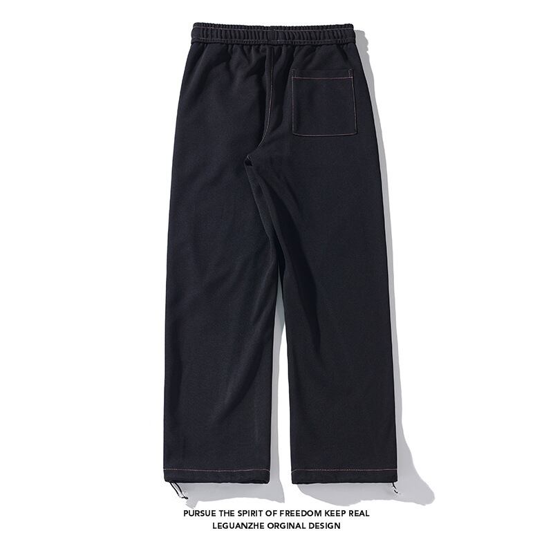 [BIGEMAN Series]★Casual Pants★ 2color Bottoms Pants Men's Large Size Alphabet Beige Black