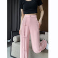 Load image into Gallery viewer, [FENGLIN Series]★China style pants★ 2color bottoms Chinese button casual pants large size pink black
