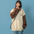 Load image into Gallery viewer, [Suikoishi Series]★Sweater★ Tops 4color Unisex Men's Fake Layered Green Beige Blue Black
