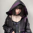 Load image into Gallery viewer, [Momoko Sakura Series] ★Jacket★ Outer mini length cute hooded black black easy to match
