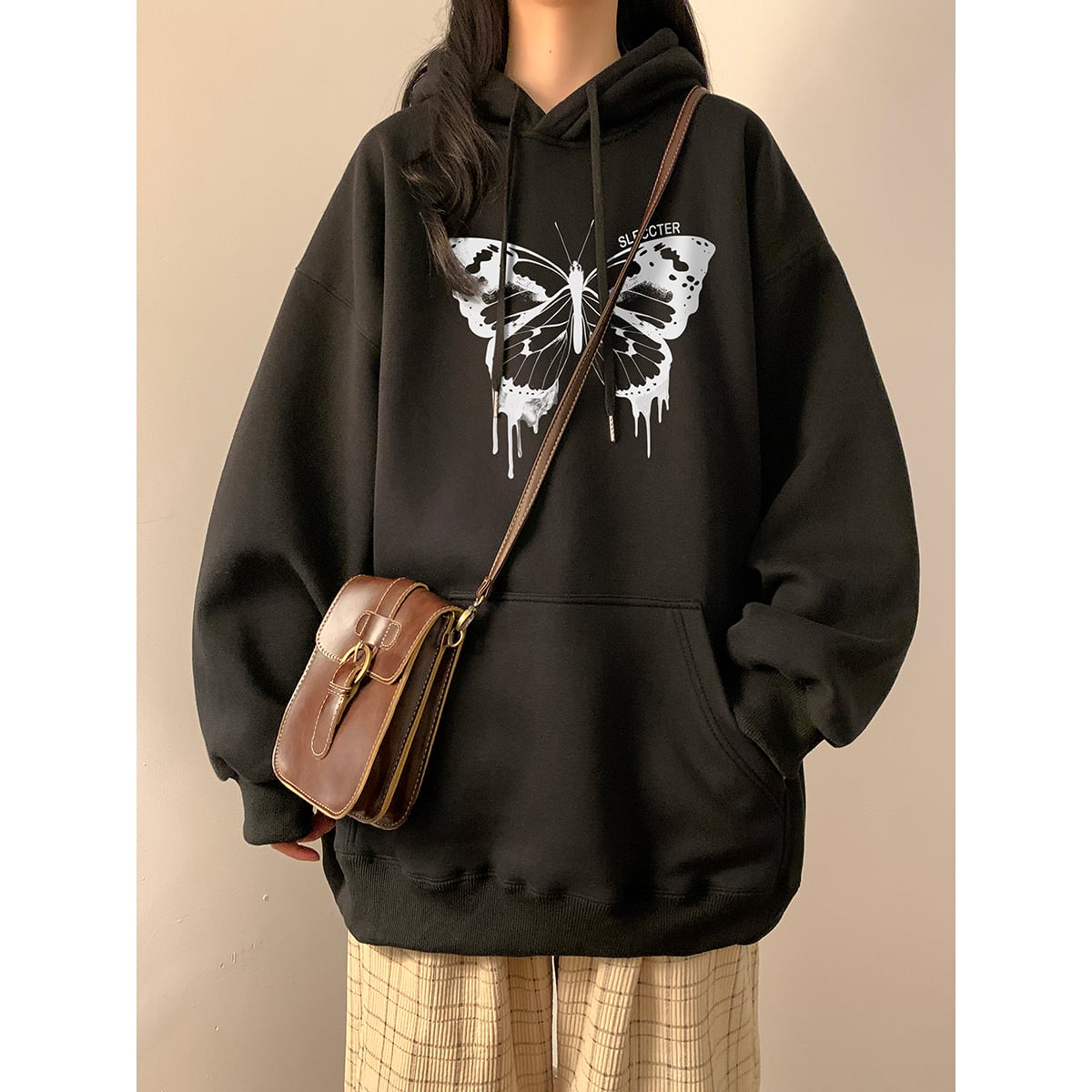 [GEBOXUAN Series]★Parker★ 3color Tops Butterfly Unisex Men's Black Beige Pink