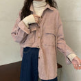 Load image into Gallery viewer, [XIAOXIN series]★Shirt★ 3color tops corduroy beige brown pink simple easy to match
