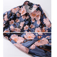 Load image into Gallery viewer, [TRAVEL ISSUANCE series] ★Retro shirt★ Floral pattern shirt, unisex, men's, beach, travel, photography, blue, cute, easy to match
