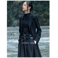 Load image into Gallery viewer, [Big Blue Dragon Series] ★China style skirt★ Bottoms with belt, black, high-looking, slimming, improving temperament
