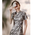 Load image into Gallery viewer, [YUEQIAO Series]★Cheongsam dress★Short length Chinese style dress Mermaid line Improves temperament
