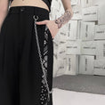 Load image into Gallery viewer, [Tide Series] ★Casual Pants★ Chain Pants Bottoms Black Black Paisley Pattern S M L XL
