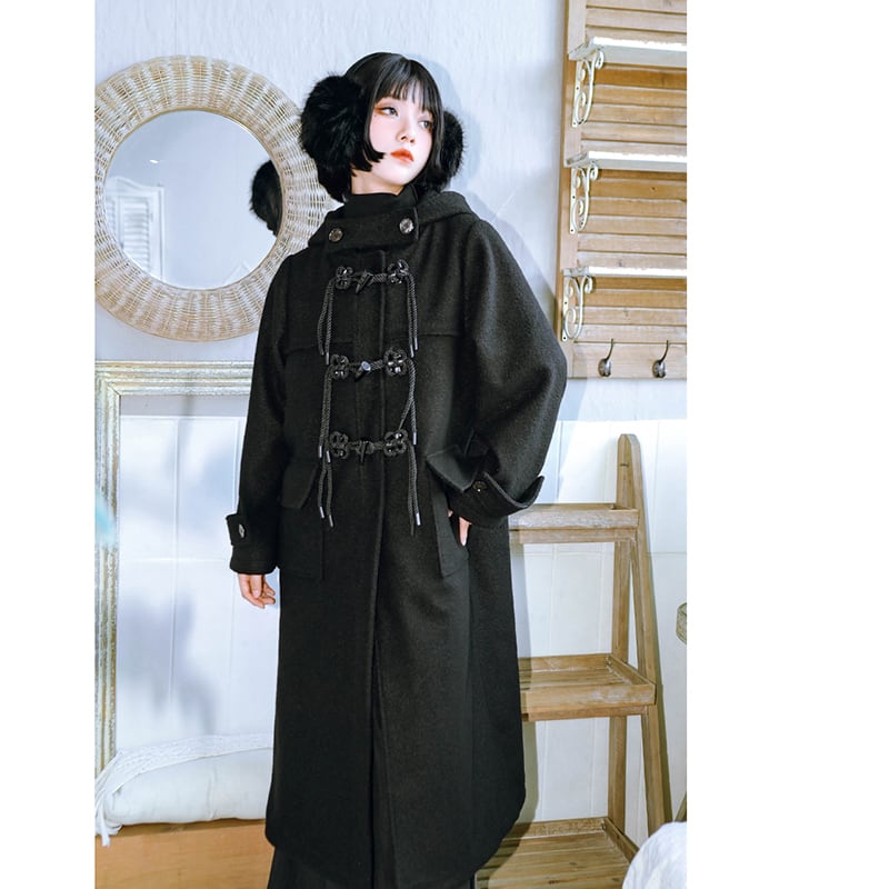 [Kokaisha---Shizuki Series] ★China style coat★ Lasha Quilted Thick Warm Winter Clothes Long Coat