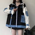 Load image into Gallery viewer, [Momoko Sakura Series] ★Jacket★ Outerwear cute color scheme original white blue black easy to match ladies
