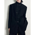 Load image into Gallery viewer, [23 Series] ★China style outerwear★ Blazer jacket unisex men's China button black black
