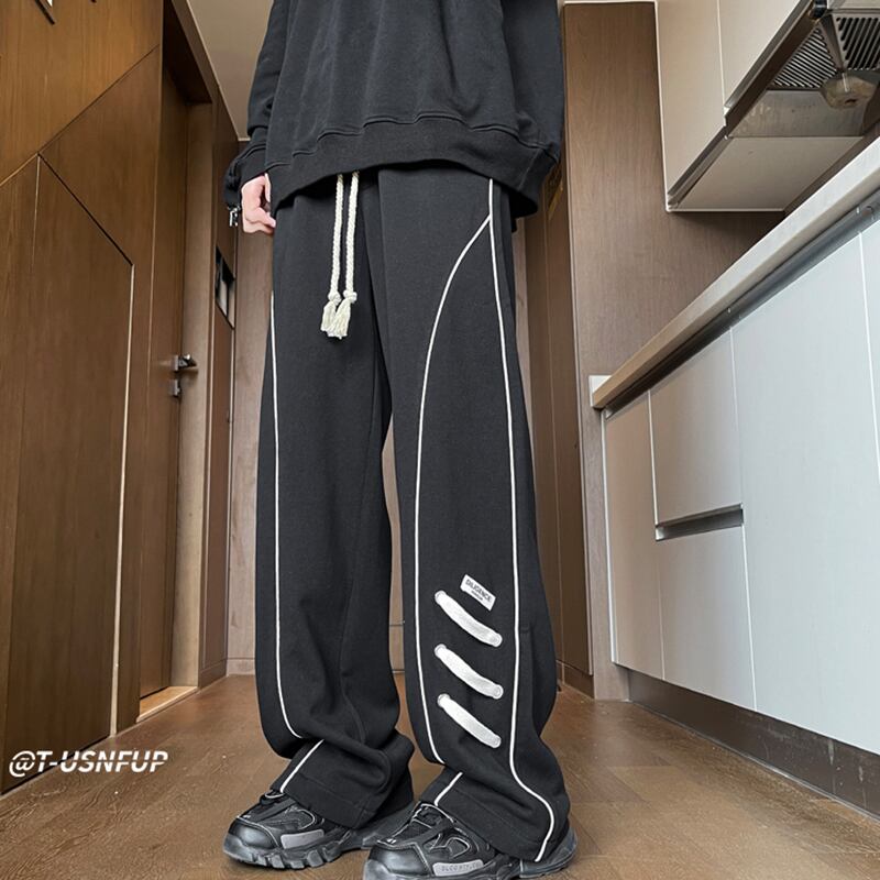 [V37 Series]★Casual Pants★ 2color Pants Bottoms Unisex Men's Black Coffee Color Sports Style