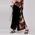 Load image into Gallery viewer, [Mumuki Series] ★Chinese-style pants★ 2 colors, black or white, fan pattern, stylish, gaucho pants, gaucho, casual
