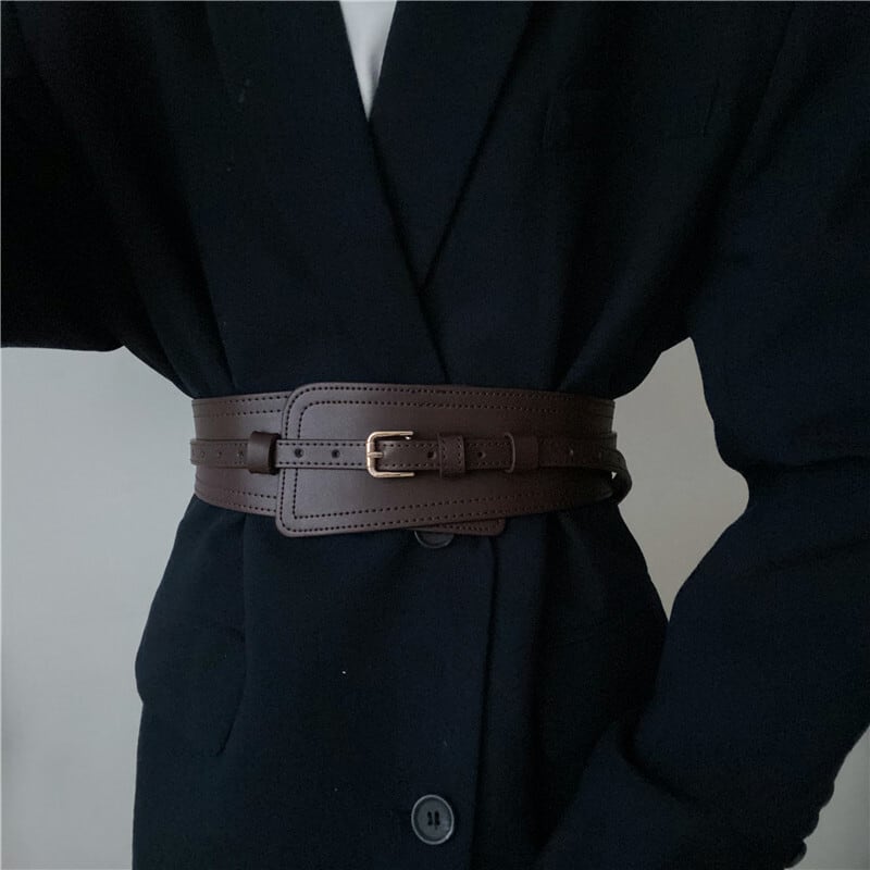 [Li Kaifu Series] ★Belt★ 3color PU Unisex Cool Accessories Small Items Black Brown Coffee Color