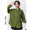 Load image into Gallery viewer, [WEIWU Series] ★Shirt★ Tops, stylish design, women's, trendy, fashionable, SML, green
