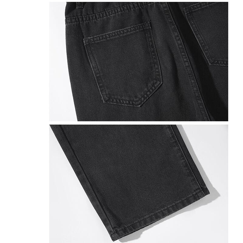 [BIGEMAN series] ★Denim pants★ Bottoms pants men's large size gradation black black