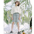 Load image into Gallery viewer, [Yang's Great Dream Series]★China Style Shirt★ Tops Embroidery Bubble Sleeves Short Sleeves White White Improves Temperament
