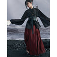 Load image into Gallery viewer, [Da Qinglong Shu Series] ★China style skirt★ Designed bottoms Hanfu skirt original wine red
