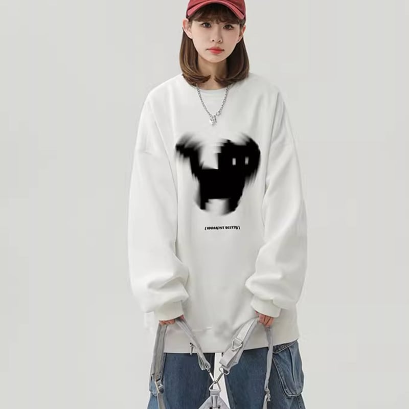 [WRZB series] ★Tops★ 5 colors Cartoon Cat Unisex Men's White Black Red Apricot Coffee color