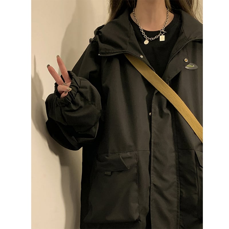 [SENSU Series] ★Jacket★ 2color outerwear unisex men's hooded casual spring clothes easy to match