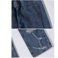 Load image into Gallery viewer, [BIGEMAN Series]★Denim Pants★ Unique Bottoms Trousers Men's Large Size Distressed Blue Blue
