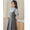 Load image into Gallery viewer, [DANSAIZI Series] ★One Piece★ Faux Layered Ladies' Work, Date, School, Easy to Match, Gray, Gray
