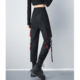 Load image into Gallery viewer, [AZE Series] ★Casual Pants★ Bottoms Black, Autumn clothes, easy to match, slimming, unique, fringe, cool
